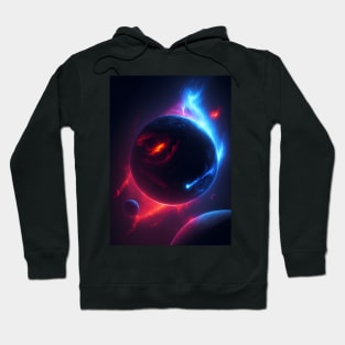 Planets Lights In Space Hoodie